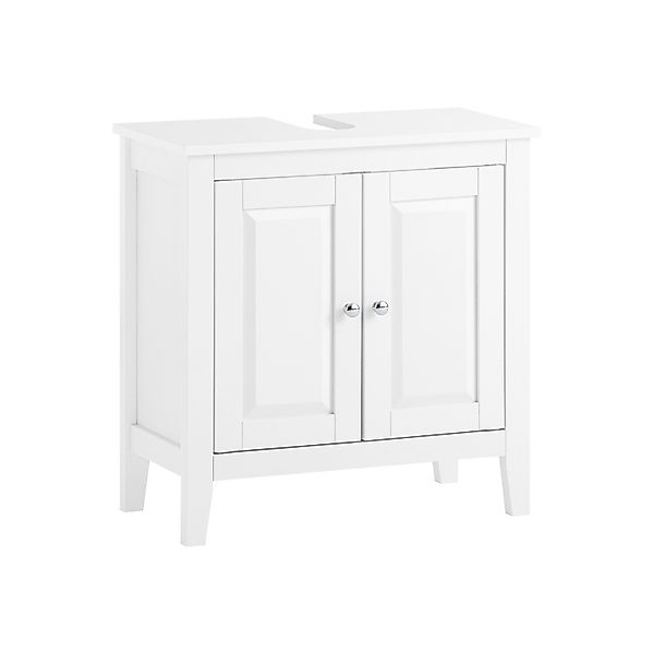 SoBuy Waschbeckenunterschrank Badschrank mit 2 Türen MDF 60x62x30cm Weiß FR günstig online kaufen