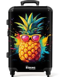 NoBoringSuitcases.com© Hartschalen-Trolley Sommerananas mit Sonnenbrille 67 günstig online kaufen
