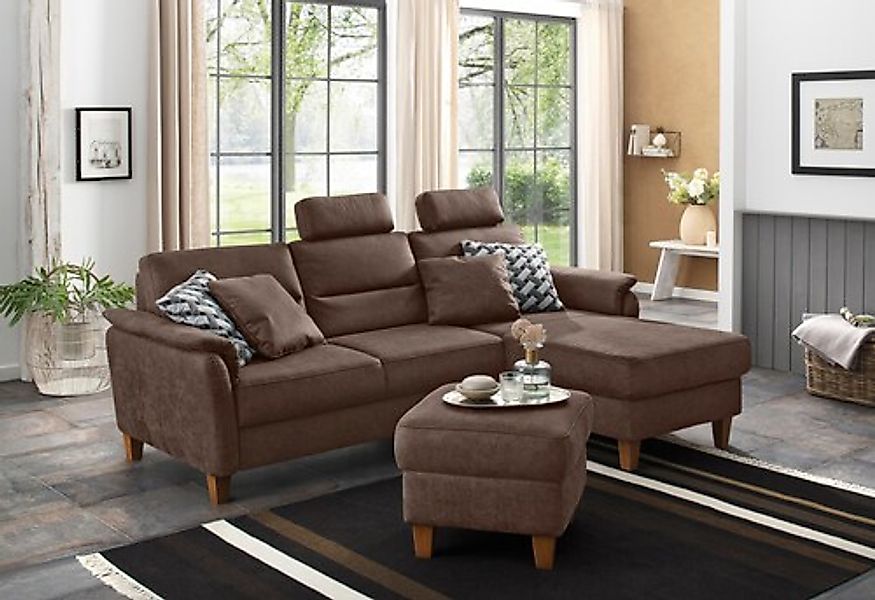 Home affaire Ecksofa »Palmera L-Form, B: 244 cm« optional Bettfunktion & Be günstig online kaufen