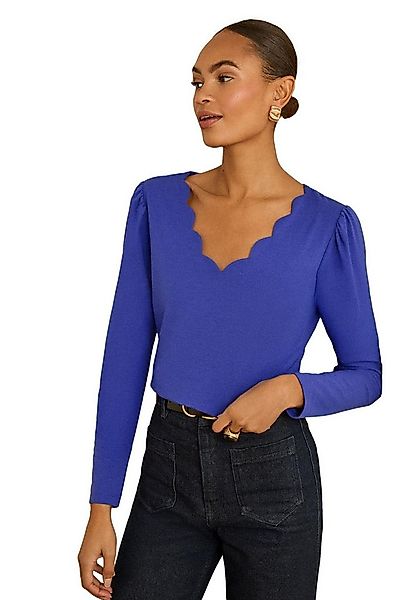 Love & Roses Langarmbluse Love & Roses Jersey-Shirt mit Bogenkanten, Regula günstig online kaufen