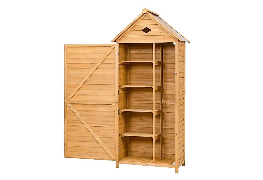 KOMFOTTEU Garten-Geräteschrank Gartenhaus Geräteschuppen, mit Satteldach & günstig online kaufen
