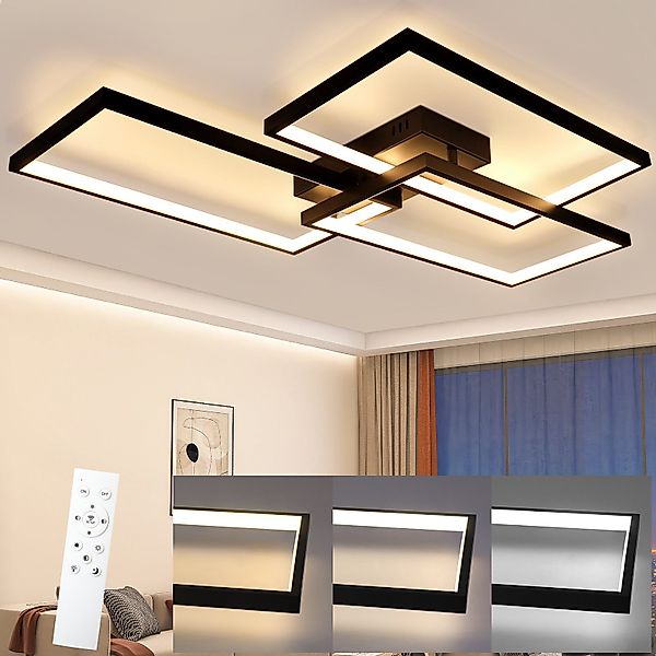 Nettlife LED Deckenleuchte Wohnzimmer Weiß Dimmbar günstig online kaufen