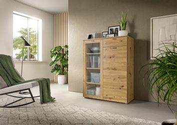 INOSIGN Highboard "Onex, Breite 90 cm, mit Glastür, vielseitig einsetzbar" günstig online kaufen