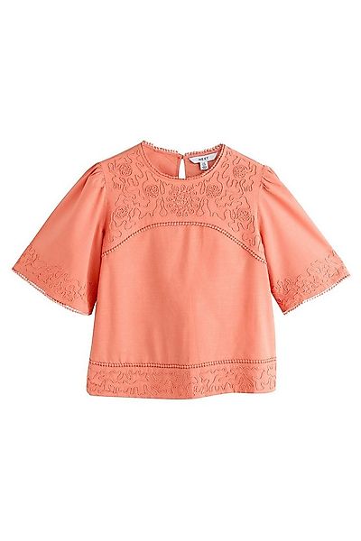 Next Kurzarmbluse Kurzarm-Oberteil mit Stickerei (1-tlg) günstig online kaufen