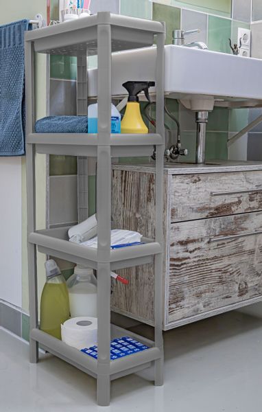 ONDIS24 Badregal Kunststoffregal Haushaltsregal Steckregal Linda, günstig online kaufen