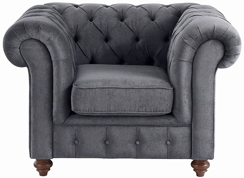 Home affaire Sessel »Chesterfield B/T/H: 105/69/74 cm« mit hochwertiger Kno günstig online kaufen