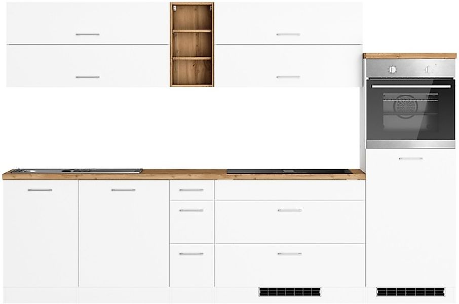 KOCHSTATION Küchenzeile »KS-Milan, optional mit Muldenlüfter« Breite 300 cm günstig online kaufen