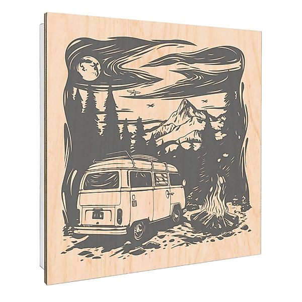 Banjado Großer Schlüsselbox Holz 30x30cm Weiß Scharnier Rechts 50 Haken Sch günstig online kaufen