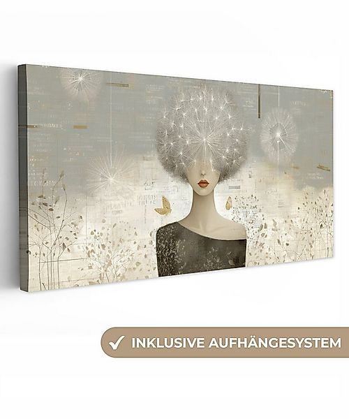 OneMillionCanvasses® Leinwandbild Panorama Fluff - Frau - Beige, Fotodruck günstig online kaufen