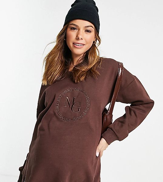 Missguided Maternity – Besticktes Sweatshirt in Schokoladenbraun günstig online kaufen