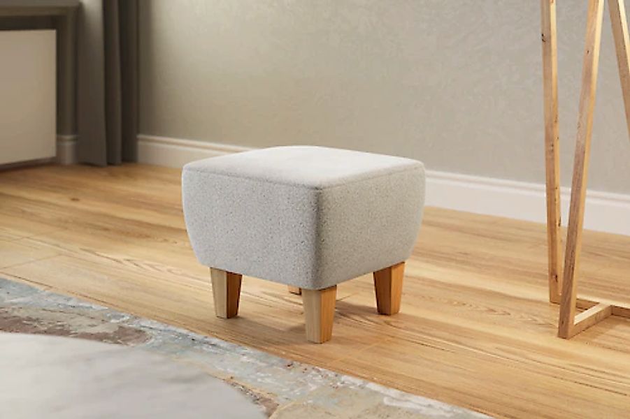 Home affaire Polsterhocker "Viva", mit Eichenfüßen günstig online kaufen
