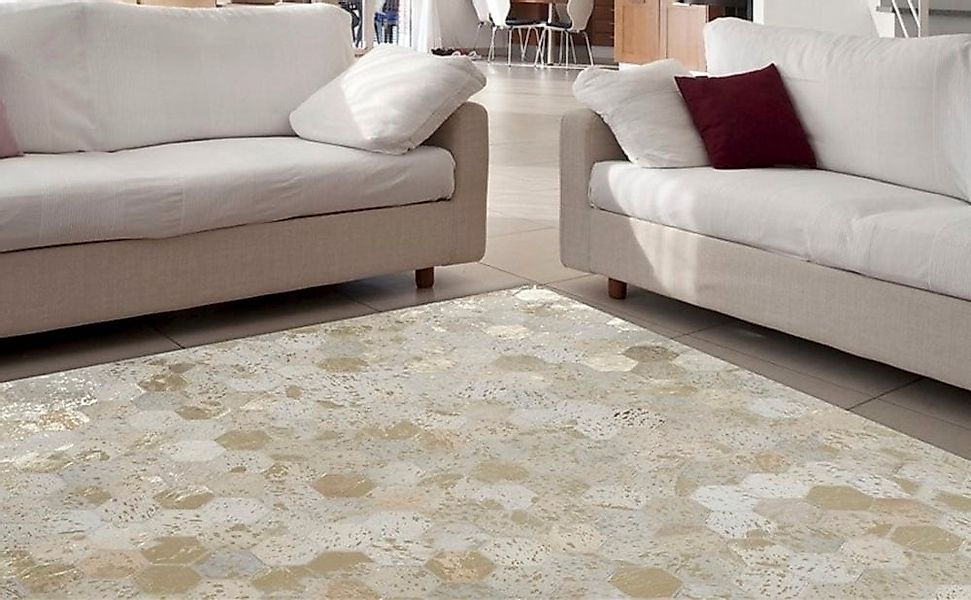 calo-deluxe Fellteppich "Scarllet 210" rechteckig 8 mm Höhe echtes Rinderfe günstig online kaufen
