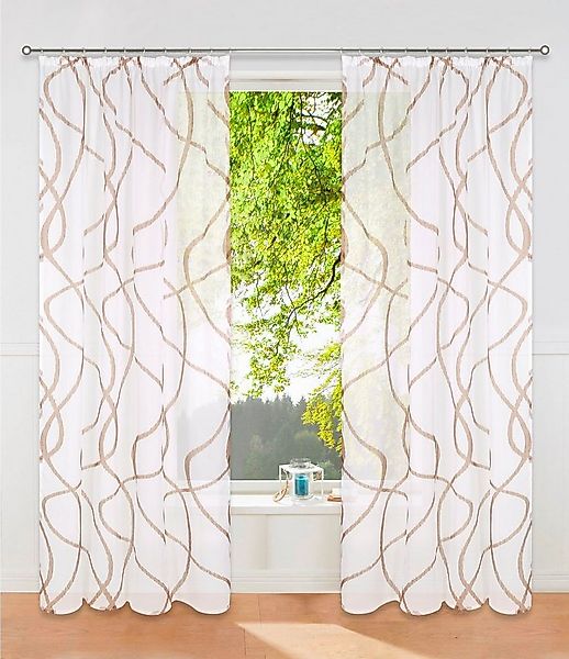 my home Gardine Bene (1 St), Kräuselband, transparent, Polyester, Transpare günstig online kaufen