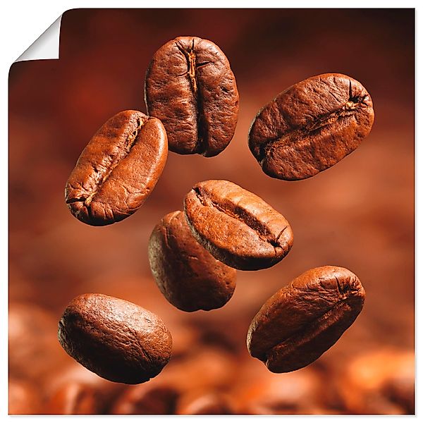 Artland Wandbild Nahaufnahme von Kaffeebohnen, Getränke günstig online kaufen
