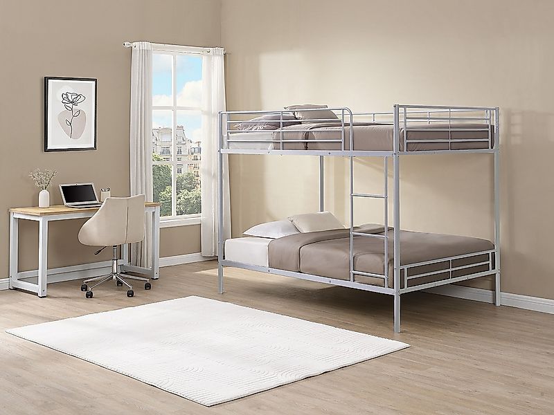Etagenbett - 2 x 120 x 190 cm - Silber - DUOTIS günstig online kaufen
