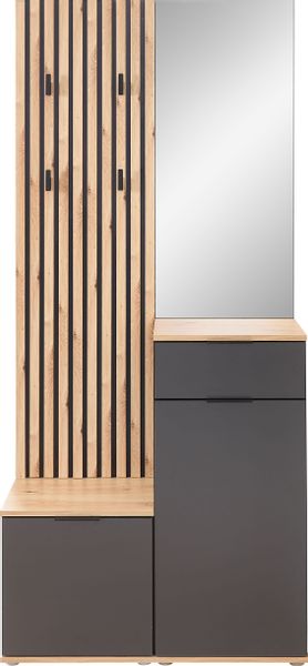 HBZ Kompaktgarderobe "Simple mit Spiegel, Flurgarderobe BxHxT 88x195x35 cm" günstig online kaufen