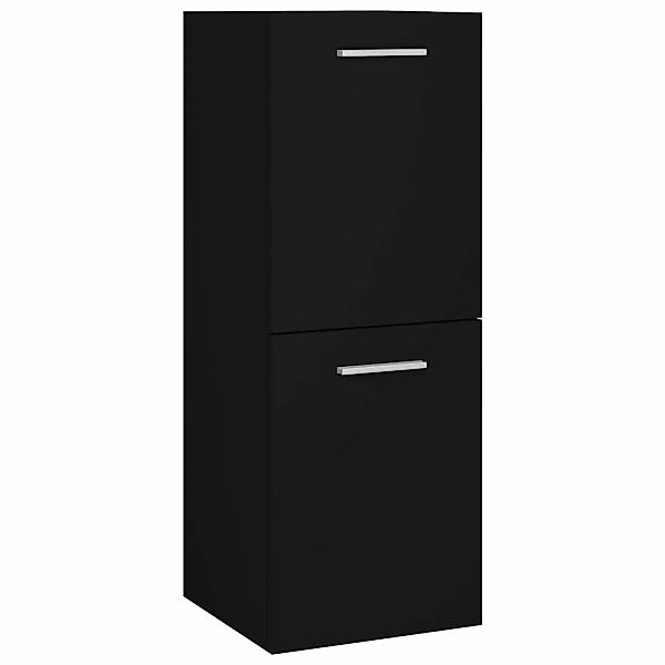 Badezimmerschrank Schwarz 30x30x80 Cm Spanplatte günstig online kaufen