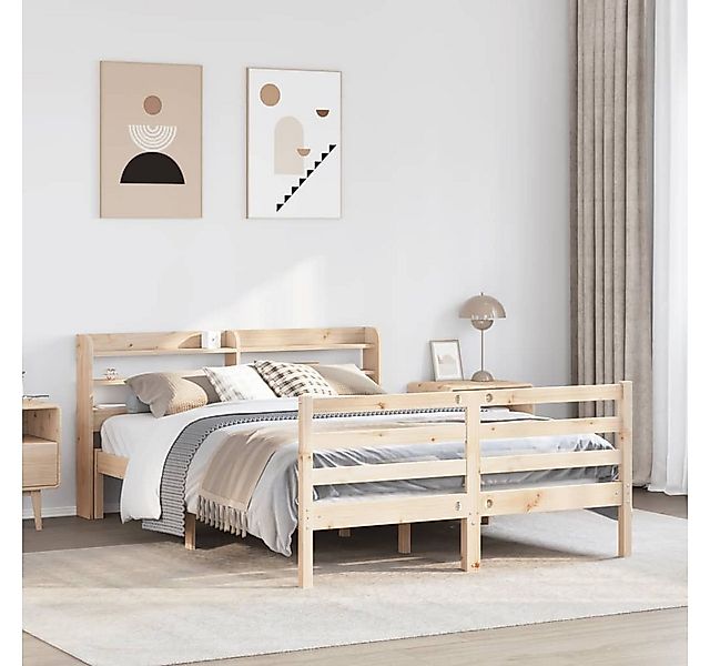 vidaXL Bett, Bettgestell mit Kopfteil ohne Matratze 135x190 cm günstig online kaufen