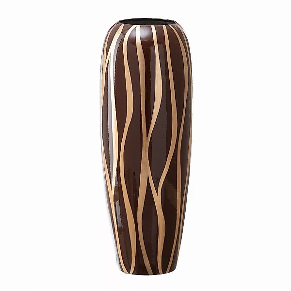 Vase Zebra Aus Keramik Gold Braun 18 X 18 X 48 Cm günstig online kaufen