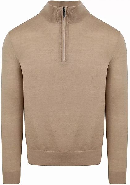 Suitable Merino Half Zip Pullover Beige - Größe L günstig online kaufen