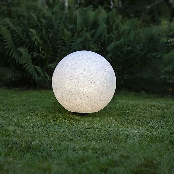 Gartenkugel Gardenlight in Weiß-Grau E27 500 mm günstig online kaufen
