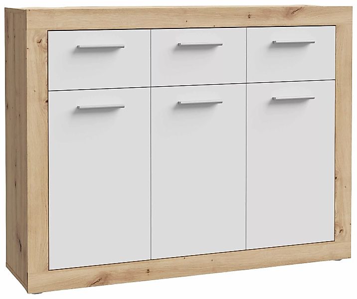 FORTE Sideboard "Baccio", Breite 118 cm, höhe 92 cm, 3 Türen und 3 Schubkäs günstig online kaufen