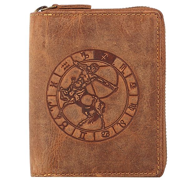 Greenburry Geldbörse Vintage Leder Reißverschluss-Geldbörse Portmonee günstig online kaufen
