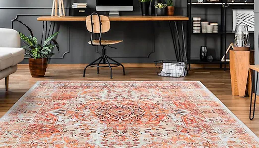 my home Teppich »Helen«, rechteckig, 6 mm Höhe, Wohnzimmer günstig online kaufen