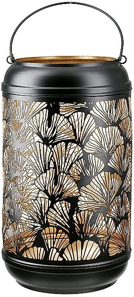 GILDE Windlicht Windlicht Ginkgo, schwarz H.36 cm (1 St) günstig online kaufen
