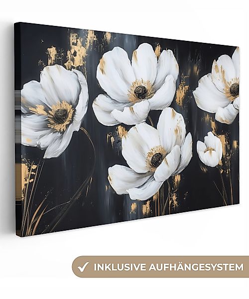 OneMillionCanvasses® Leinwandbild Blumen - Weiß - günstig online kaufen