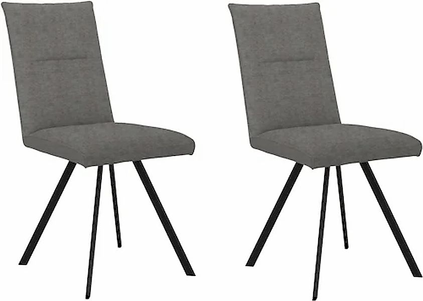 Home affaire 4-Fußstuhl »Sava«, (Set), 2 St., Chenille, Metallgestell günstig online kaufen