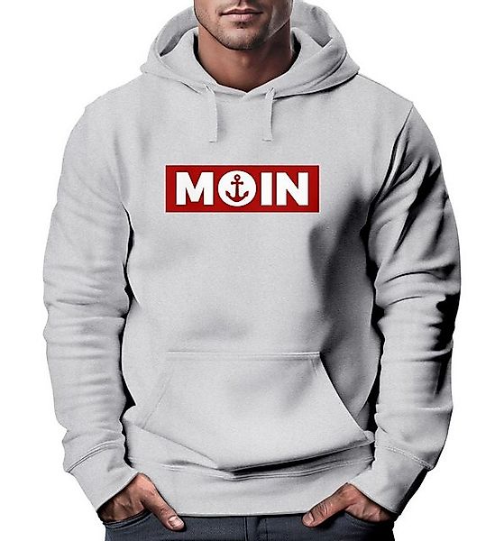 Neverless Hoodie Hoodie Herren Moin norddeutsch Morgen Anker Kapuzen-Pullov günstig online kaufen