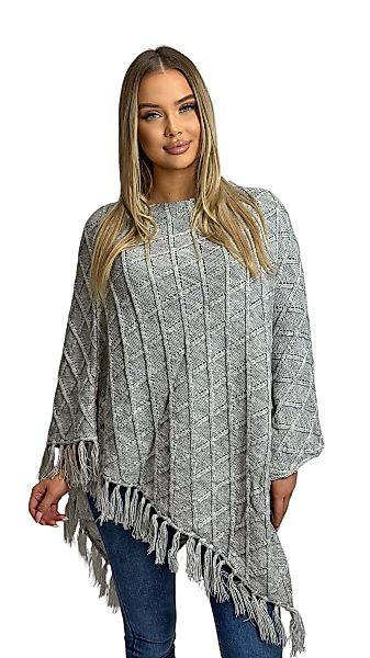 Mississhop Strickponcho Damen Poncho Cape Überwurf günstig online kaufen