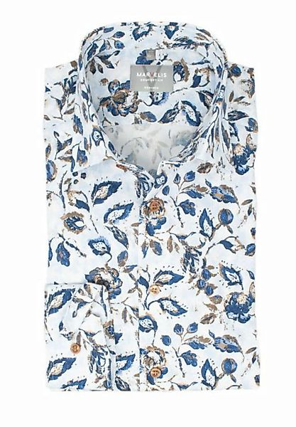 MARVELIS Businesshemd Businesshemd - Comfort Fit - Langarm - Florales Muste günstig online kaufen