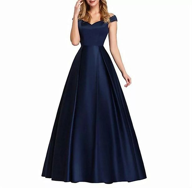 AFAZ New Trading UG Abendkleid Damen kleid V-Ausschnitt Einfarbig Schulter günstig online kaufen