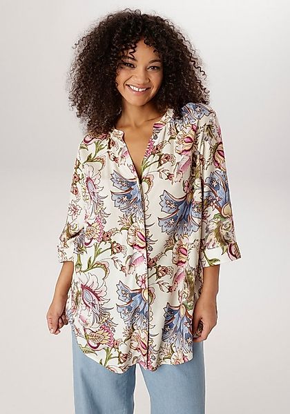 Aniston PLUS Longbluse mit Blumen bedruckt - jedes Teil ein Unikat - NEUE K günstig online kaufen