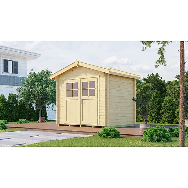 Weka Holz-Gartenhaus Satteldach Unbehandelt 330 cm günstig online kaufen