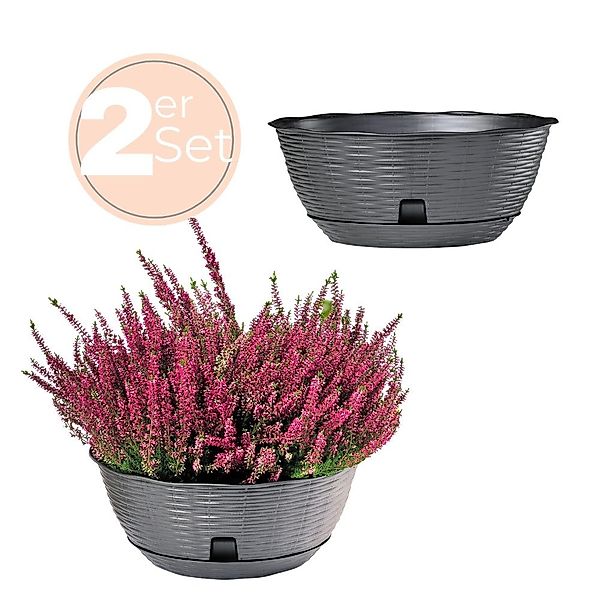 GarPet Pflanzschale 2x Pflanzschale Blumenschale draussen günstig online kaufen