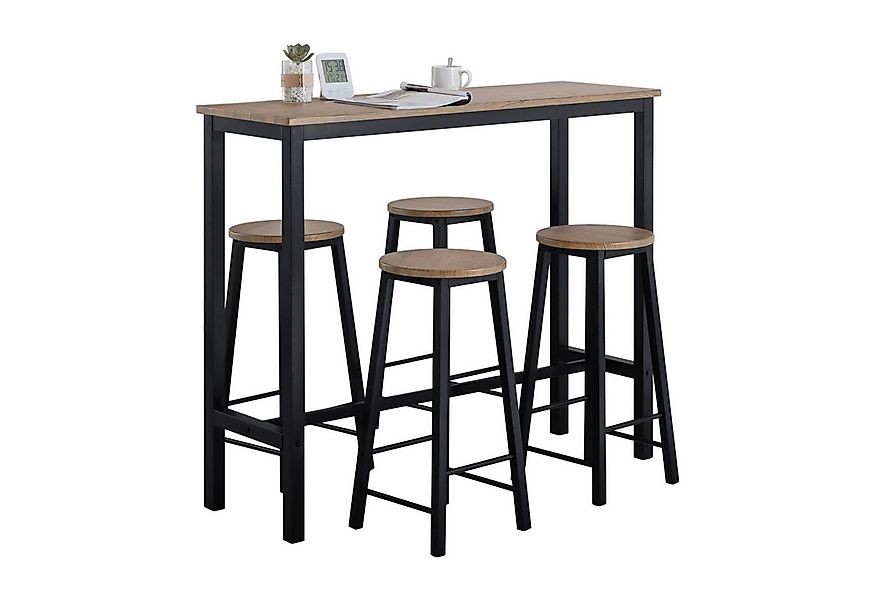 SoBuy Bartisch OGT22, Küchentisch Set, Esstisch mit 4 Stühlen platzsparend, günstig online kaufen