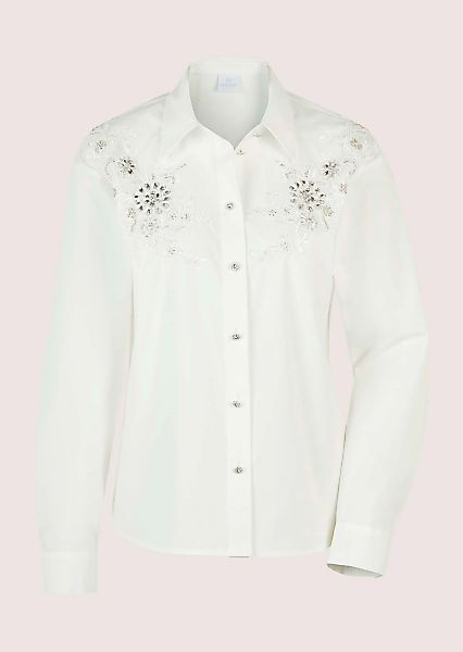 MADELEINE Langarmbluse "Hemdbluse Elegante Bluse mit Zierperlen" günstig online kaufen
