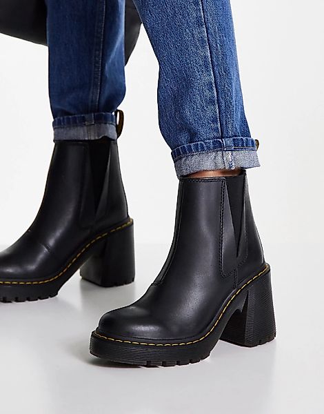 Dr. Martens – Spence – Ankle-Boots mit Absatz in Schwarz günstig online kaufen