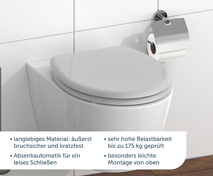 Schütte WC-Sitz, mit Absenkautomatik und Schnellverschlusstechnik günstig online kaufen