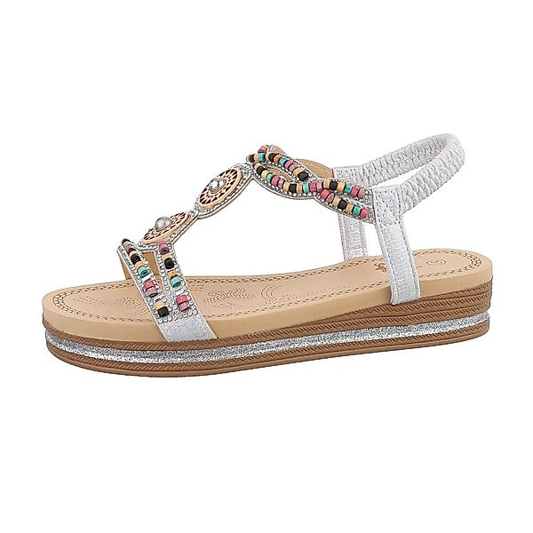 Ital-Design Damen Boho/Hippie Riemchensandalette (85960300) Keilabsatz/Wedg günstig online kaufen