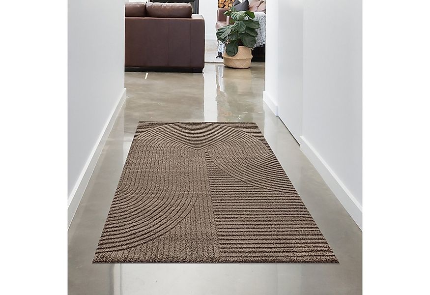 Carpetia Teppich Moderner Teppich mit Bogenmuster Pflegeleicht Strapazierfä günstig online kaufen