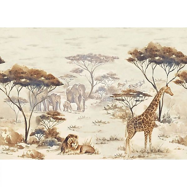 Rasch Digitaldruck African Queen III Savanne Mittelbraun 3,00 x 4,24 m günstig online kaufen