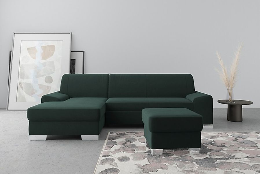 DOMO collection Ecksofa »Anzio L-Form, whlw. Bettfunktion, Federkern, hochw günstig online kaufen