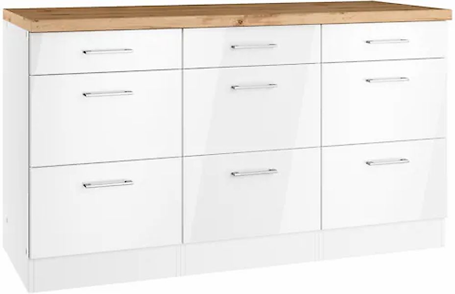 KOCHSTATION Unterschrank »KS-Milan« Auszugschrank 150 cm, matte oder hochgl günstig online kaufen