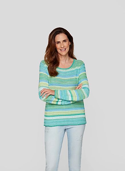 Rabe Strickpullover "Rabe Pullover mit farbenfrohen Streifen und feinem Str günstig online kaufen