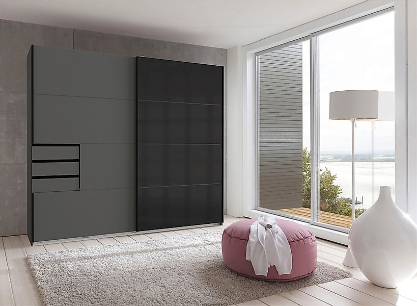 Wimex Schwebetürenschrank "Saigon", mit Glaselementen, 2 Türen, 225cm breit günstig online kaufen