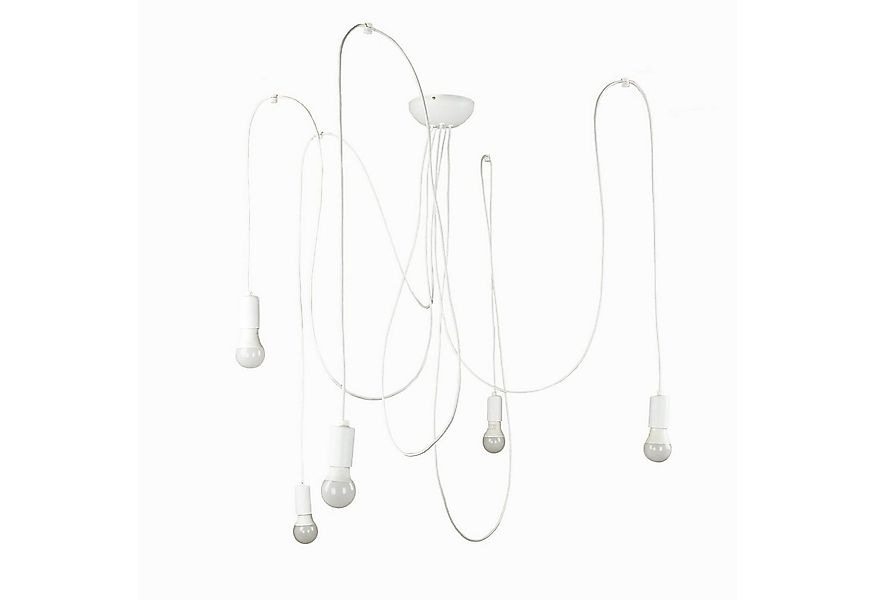 Licht-Erlebnisse Pendelleuchte SPIDER, ohne Leuchtmittel, Hängelampe Weiß M günstig online kaufen